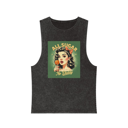 All Sugar No Daddy  Stonewash Graphic Tank