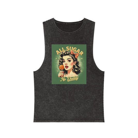 All Sugar No Daddy  Stonewash Graphic Tank