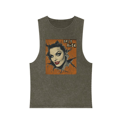 She's Back Stonewash Graphic Tank