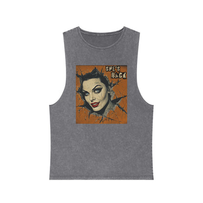 She's Back Stonewash Graphic Tank
