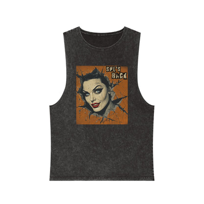 She's Back Stonewash Graphic Tank