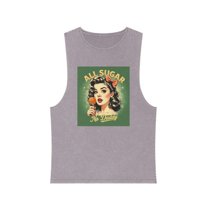 All Sugar No Daddy  Stonewash Graphic Tank